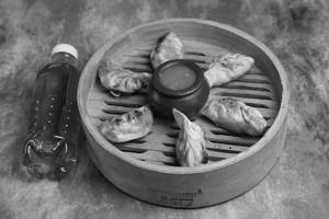 Chicken Afghani Tandoori Momos + Ice Tea