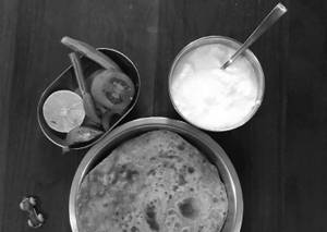 Mix Parantha with Curd