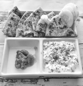 Onion Paratha 2 Pcs With Curd And Pickle