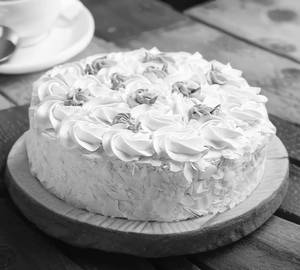 Teacher's day special Floral White Forest Cake 
