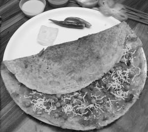 Green Peas Chilli Dosa
