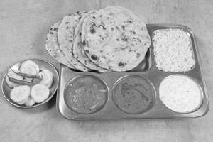 Special Butter Roti Thali with Chawal