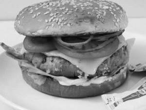 Aloo tikki burger with cheese