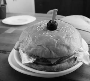 Veg schezwan burger