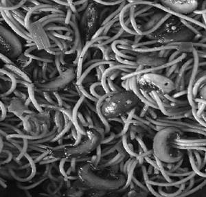 Schezwan Mushroom Noodles