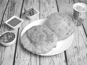 Chole bhature with namkeen lassi