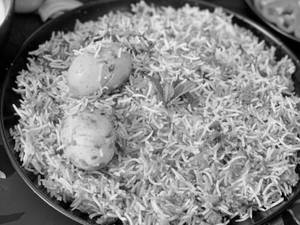 Egg dum biryani