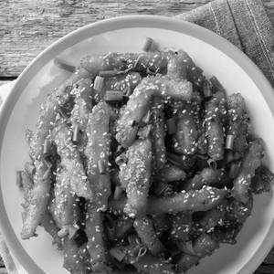 Honey chilli potato