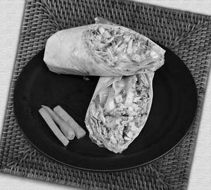 Chicken Shawarma Roll With Salad