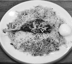 Mutton egg biryani[750ml).