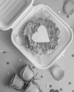 Shaded Heart Mini Cake