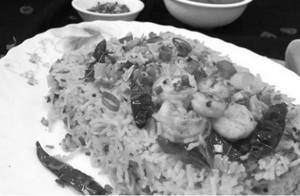 Prawns Burnt Chilli Rice
