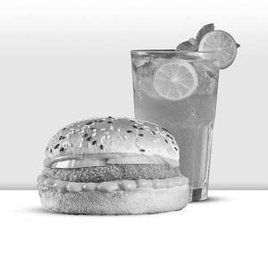 Krispy Chicken Burger + Lime N Mint Mojito