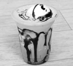 Cold coffee with ice cream