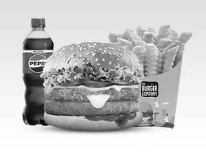Mighty Cheese Burger + Fries + Coke (Regular)