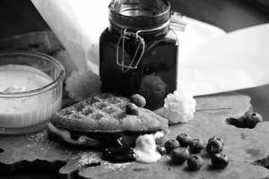 Blueberry Cream Cheese Waffle