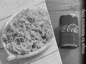 Chicken Pan Fried Noodles + Blue Mojito   