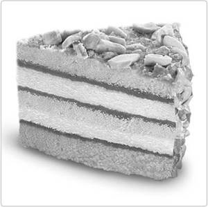 Golden Fantasy Ice Cream Cake Slice