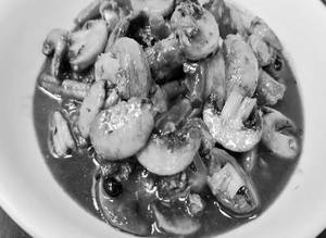 Chinese Greens And Mushroom In Hot Bean Sauce