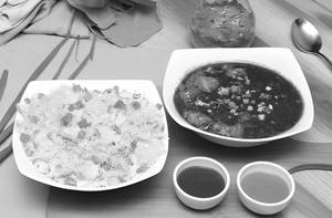 Egg Fried Rice + Half Mushroom Manchuriann
