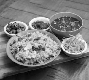 Rice With Manchurian Ball 