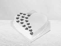White Forest Heart Shape