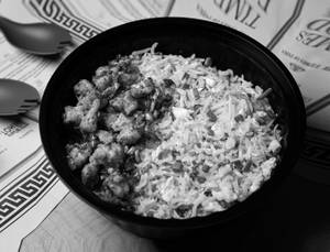 Egg Fried Rice With Spicy Chicken Dry Chilli (Dry)