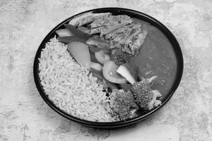 Grilled Chicken Breast With Brown Rice Healthy Meal (oil Free)