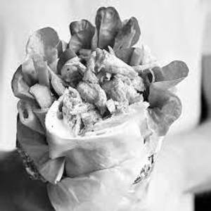 Shawarma with cheese and lays