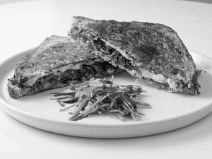 Spinach, Corn And Cherry Tomato Sandwich