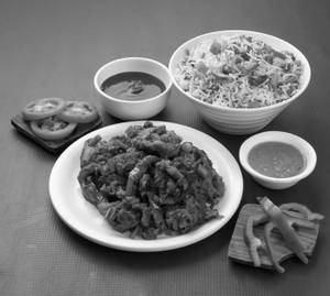 Veg Fried Rice (2) + Gobi Manchurian