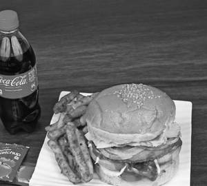 Paneer Tikka Burger+ French Fries+ Coke 250 Ml