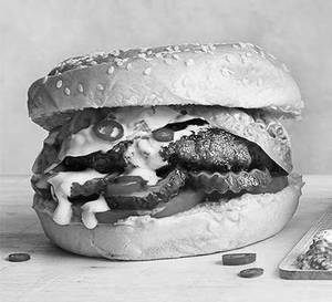 Mutton kebab burger with cheese