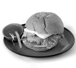 Paneer and cheese burger
