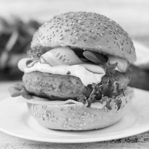 Chicken burger with cheese