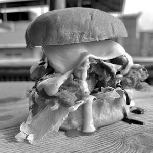 Crispy Onion And Cheese Burger