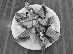 Paneer Schezwan Grilled Sandwich  - Must Try