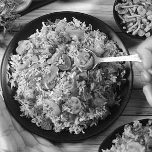 Mushroom briyani
