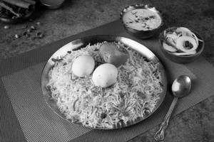 Egg Biryani With Raita