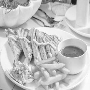 Veg Grilled Sandwich + French Fries Combo