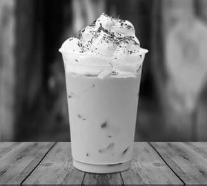 Cold coffee with ice cream 