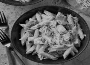 Chicken mushroom alfredo pasta