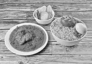 Aloo biryani with mutton chaap