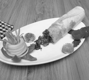 Chicken French Fries Shawarma With Salad