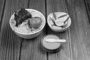 Mutton Biryani With Firni And Salad