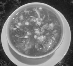 Chicken Lemon Coriander Soup with Tofu