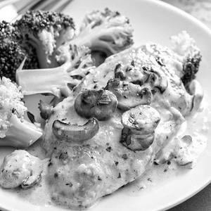 Grilled Chicken Steak With Brown Sauce