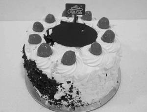 Eggless Black and White Forest Cake