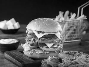 Patty Mega Burger With French Fries [Double]