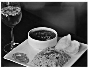 Chicken Burnt Garlic Rice With Sapo Sauce  